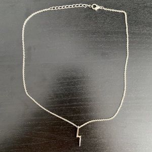 Silver Lightening Bolt Necklace